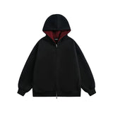 Dual-Tone Varsity Zip Hoodie
