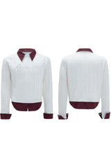 Lagen-Perlstrickpullover 