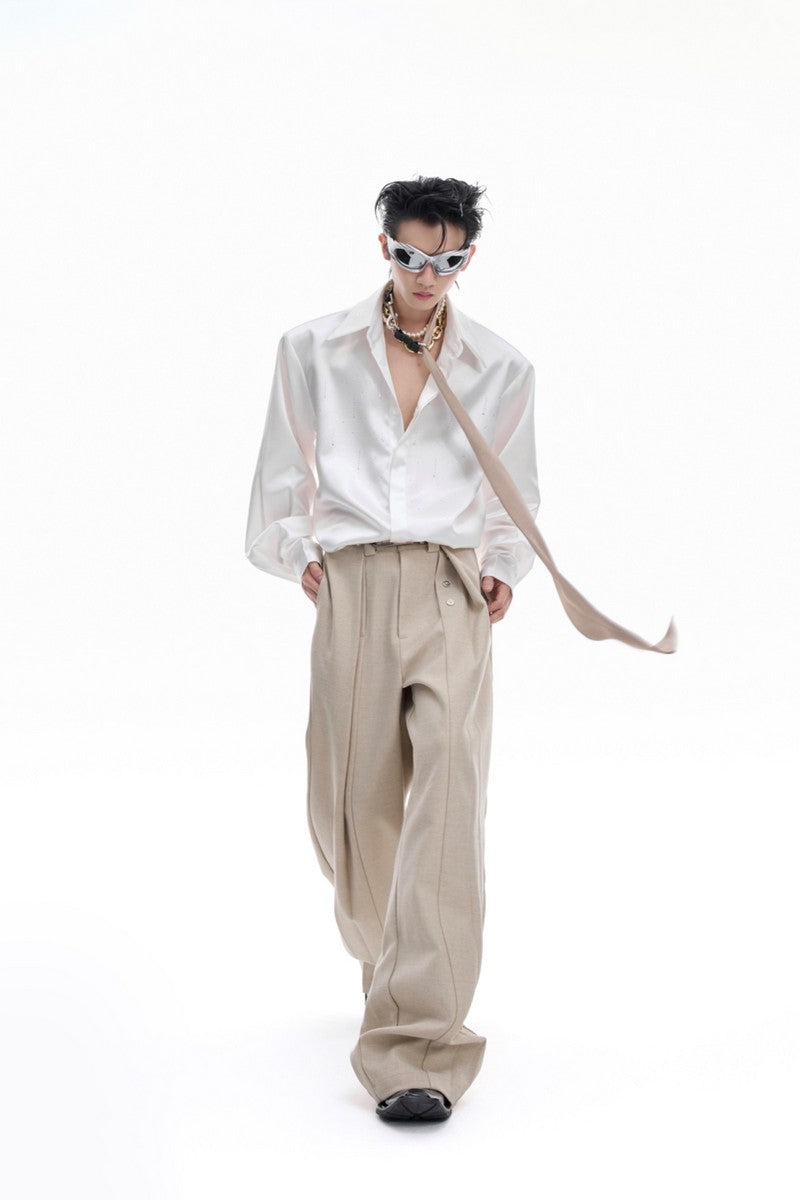 Satin-Glitzer-Boxy-Shirt 