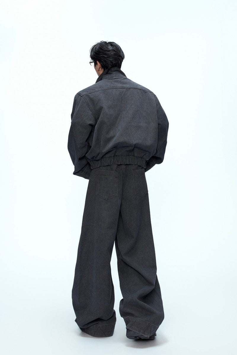 Set aus gewaschener Harrington-Jacke