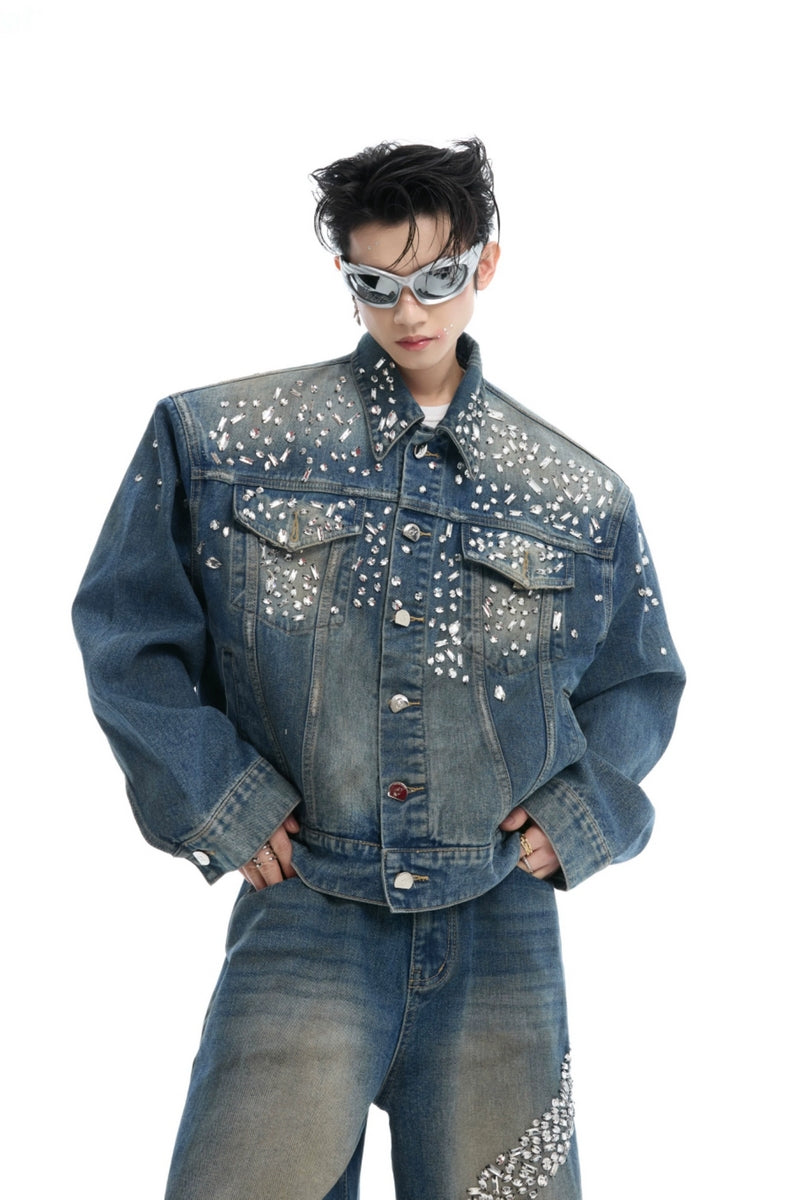 Rhinestone Denim Jacket