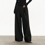 Retro Loose Wide-leg Tailored Trousers