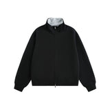 Dual-Tone Varsity Zip Hoodie