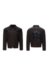 Glänzende, dekonstruierte Cropped-Jacke