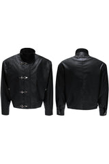 Ostrich Leather Lined Puffer Jacket
