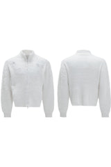 Strickcardigan aus Perlenfleece 