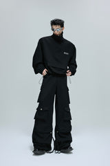 Minimalistische Utility-Jogginghose mit Reißverschluss 