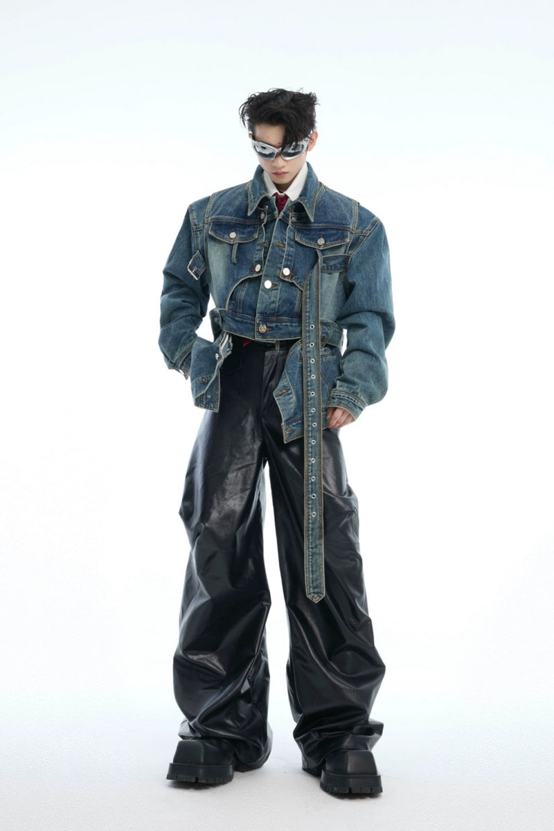 Washed Layered Denim Jacket