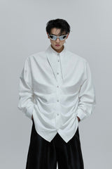 Ruched Scarf Collar Blouse