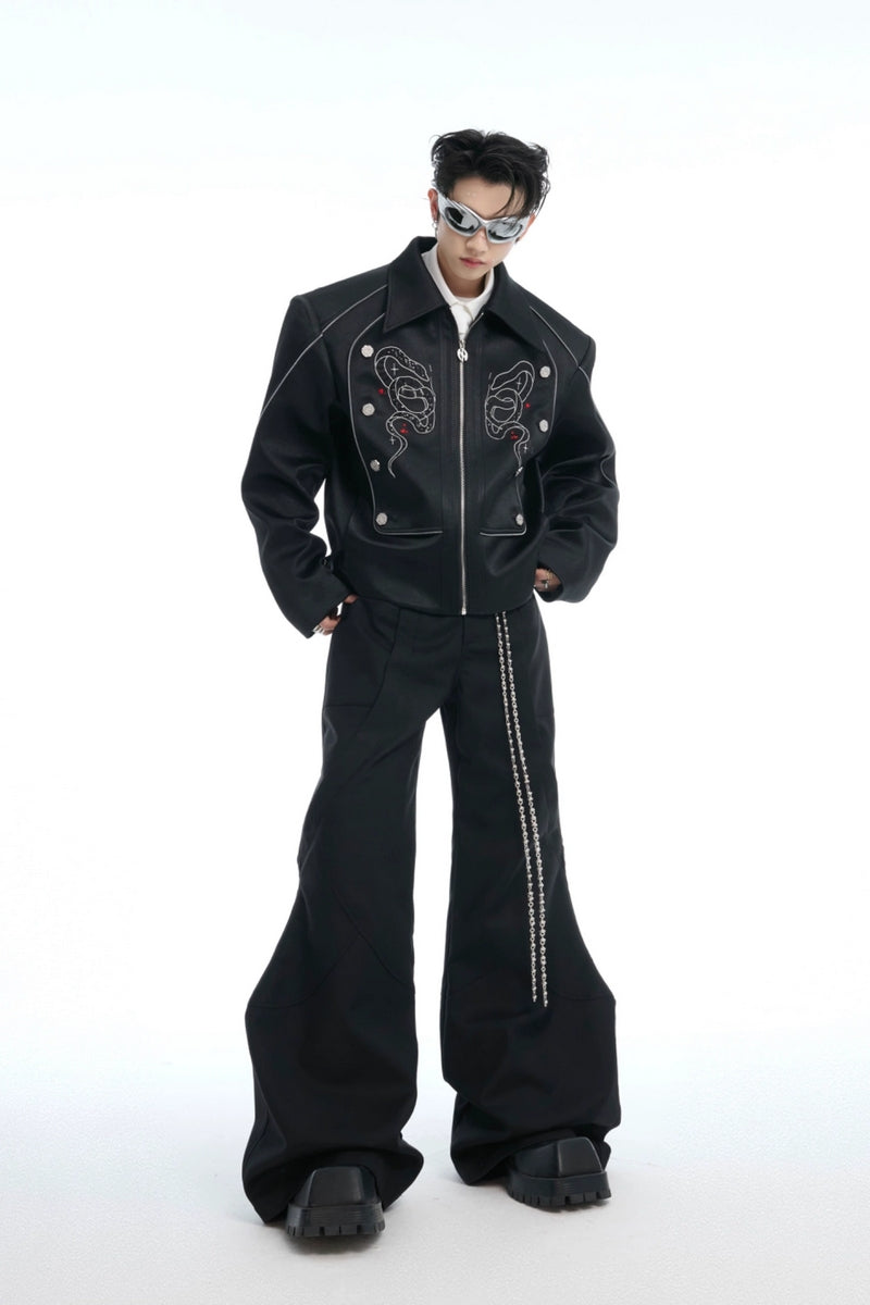 Paillettenbestickte Trainingsjacke 