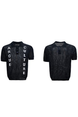 Jacquard-Strickpolo 