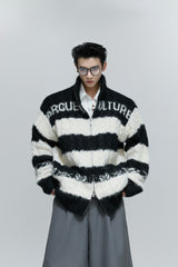 Gilet en grosse maille colorblock 