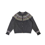 Vintage Fringe Fairisle Crochet Cardigan