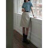 Asymmetrical Belted Skirt