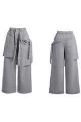 Jogginghose mit Lagenmuster und Schleifen 