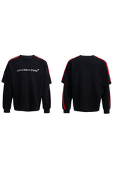 Colorblock Layered Crewneck Sweatshirt