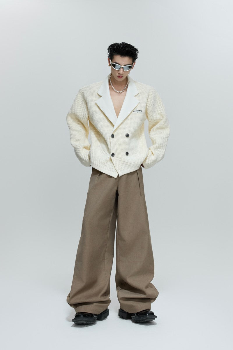 Paillettenbesetzter, strukturierter, doppelreihiger Cardigan 