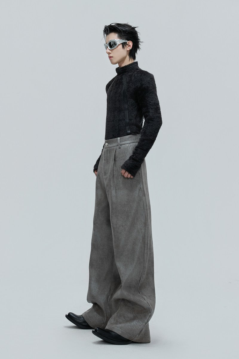Gewachste Biker-Lederhose 