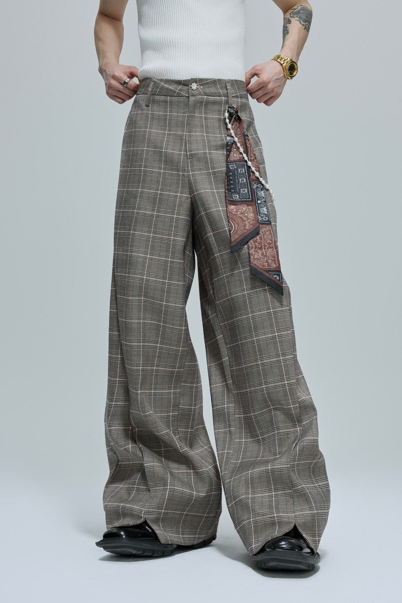 Perlkarierte Hose 