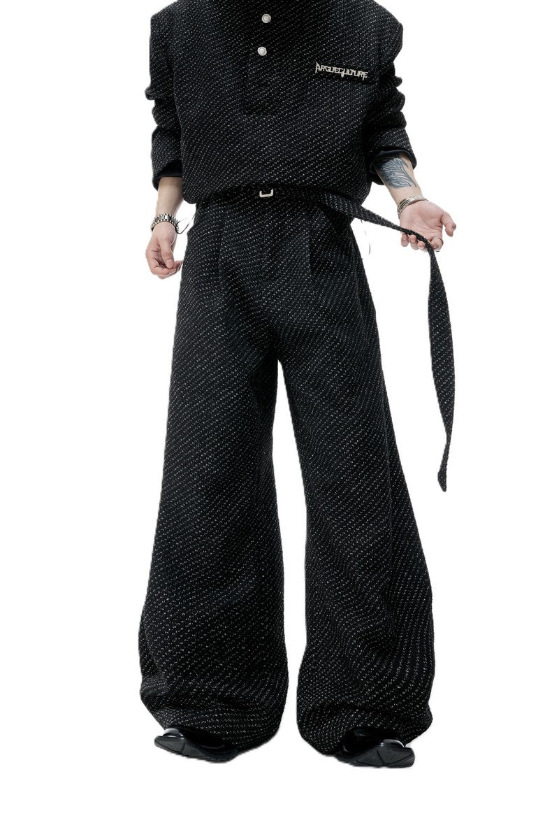 Strukturierte Perlenhose 