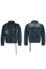 Washed Layered Denim Jacket