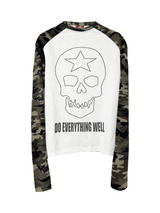 Camo Skull Star Raglan Long-Sleeve Tee