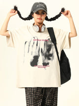Wild Azi Oversized Grunge Graphic T-Shirt