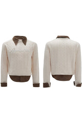 Lagen-Perlstrickpullover 