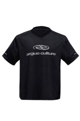 Baseball-T-Shirt aus silbernem Netzgewebe 