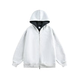 Dual-Tone Varsity Zip Hoodie