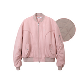 Trendy Ribbed Bomber Jackets