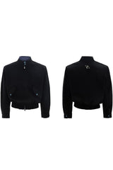 Gestreifte Jacke mit Stehkragen