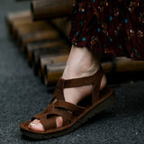 Brown Leather Fisherman Sandals