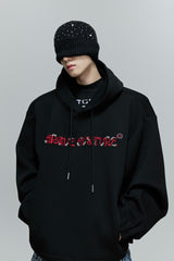 Beaded Embroidered Oversized Hoodie