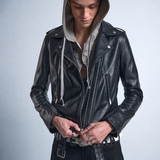 Multi‑Wear Black Moto Trench Coat