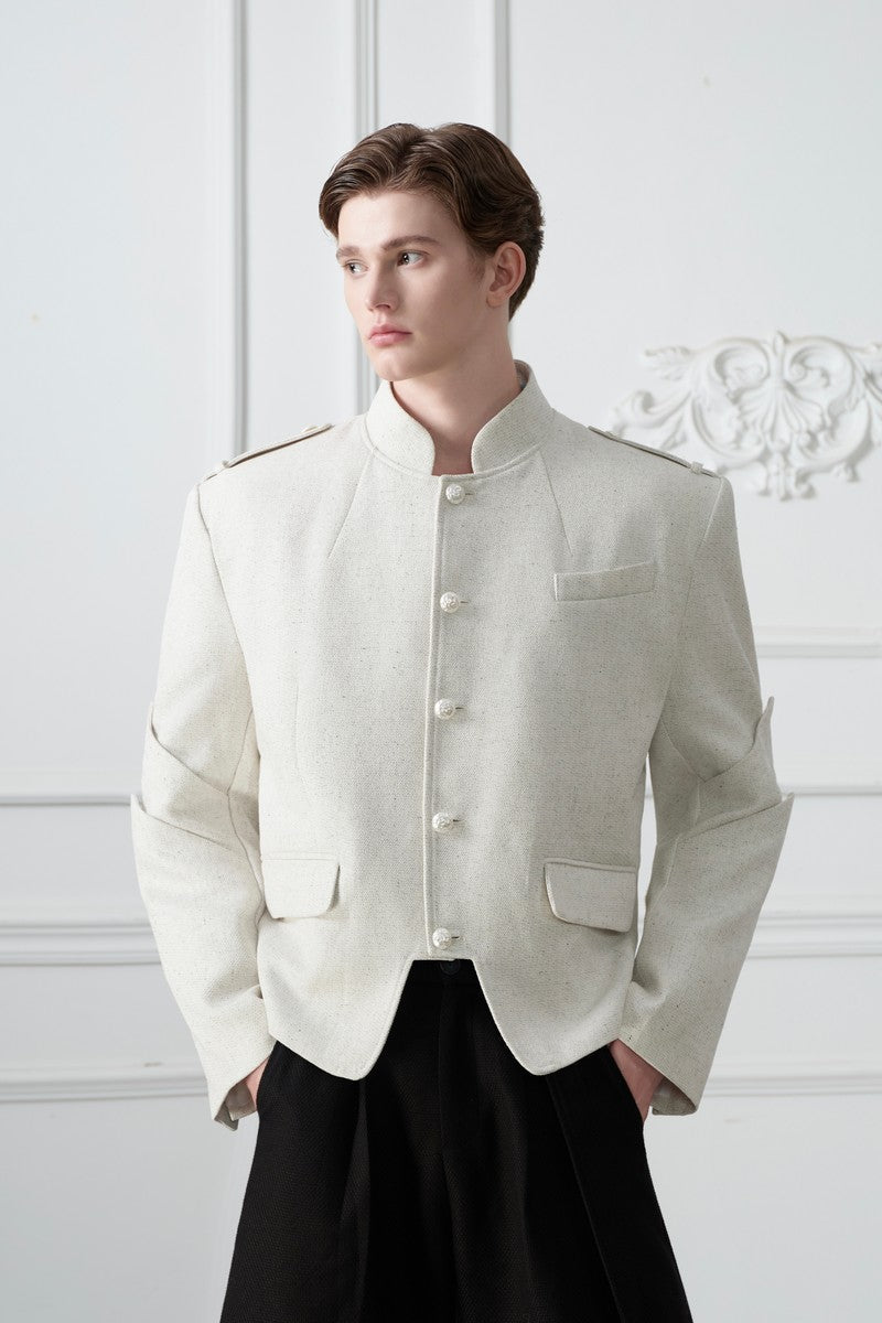 Dekonstruierter Blazer mit Stehkragen 