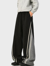 Mint-Stripe Varsity Track Pants