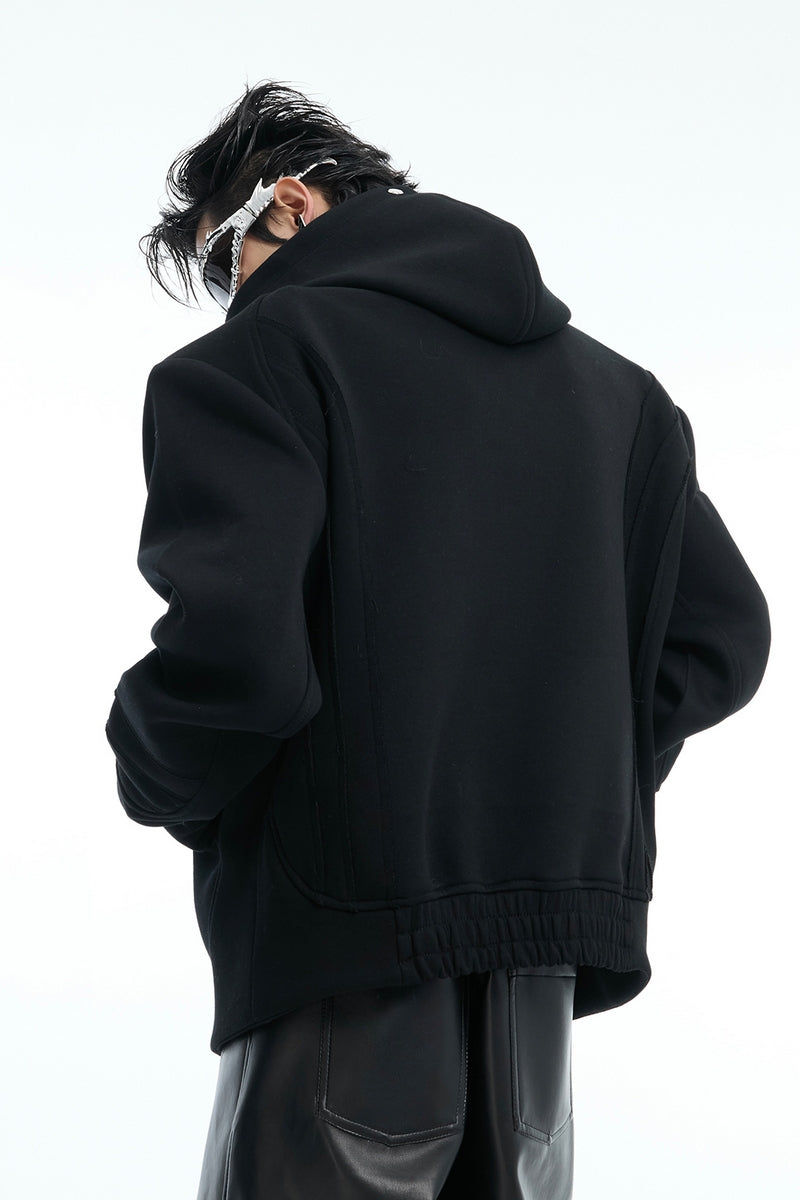 Rhinestone Zip-Up Hoodie