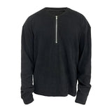 Ribbed Knit Half-Zip Pullover