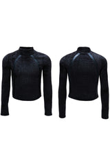 Dekonstruiertes Fleece-Rollkragenoberteil 