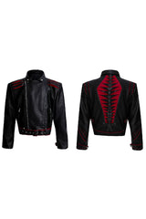 Veste de moto plissée à dos déstructuré 
