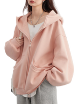 Master the urban aesthetic with this oversized high-neck zip-up hoodie, offering premium warmth and a relaxed fit for everyday wear.