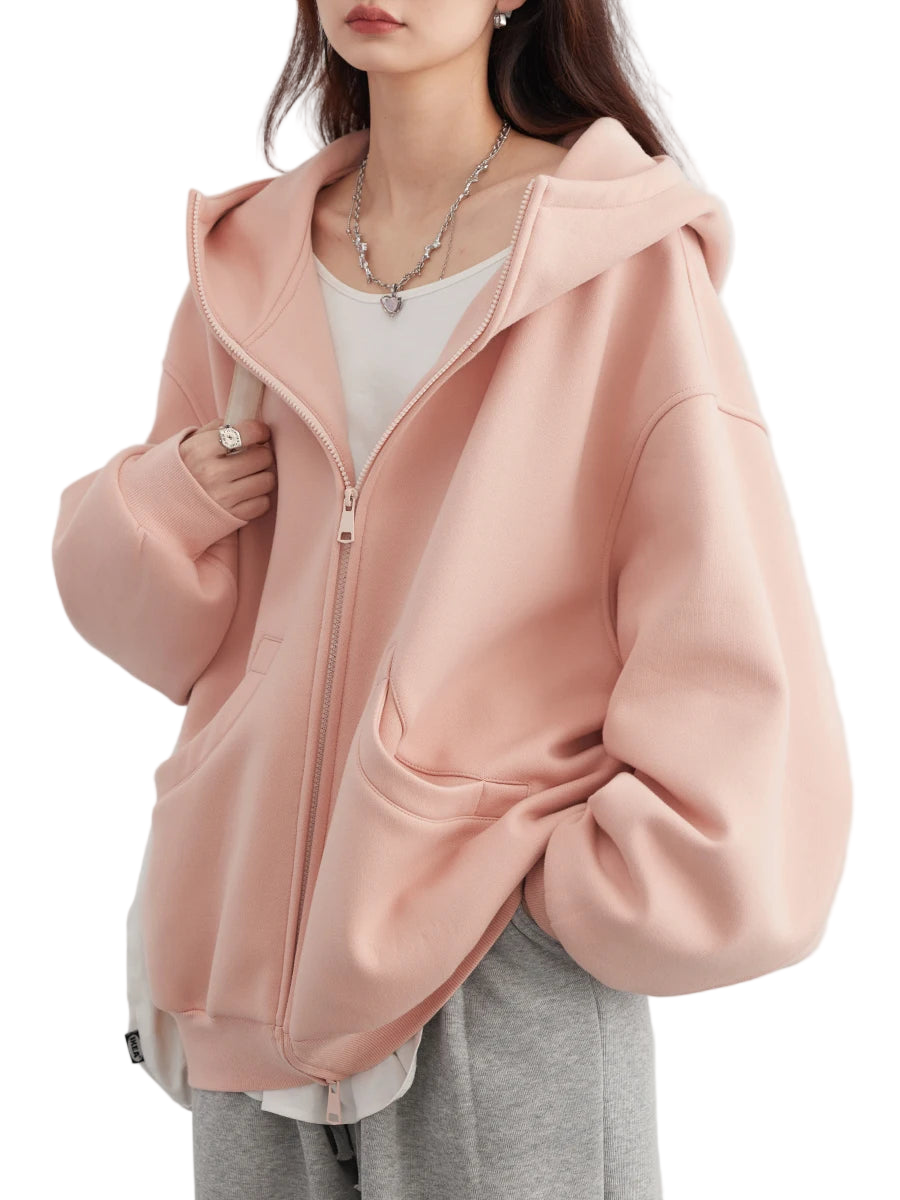 Master the urban aesthetic with this oversized high-neck zip-up hoodie, offering premium warmth and a relaxed fit for everyday wear.