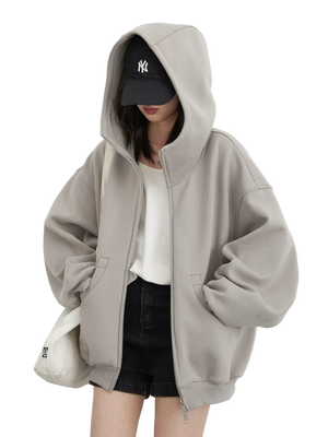 Master the urban aesthetic with this oversized high-neck zip-up hoodie, offering premium warmth and a relaxed fit for everyday wear.