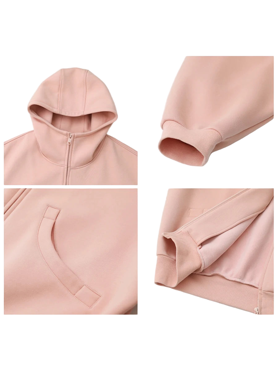 Master the urban aesthetic with this oversized high-neck zip-up hoodie, offering premium warmth and a relaxed fit for everyday wear.