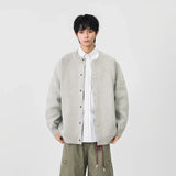 Gilet boutonné en maille côtelée douce