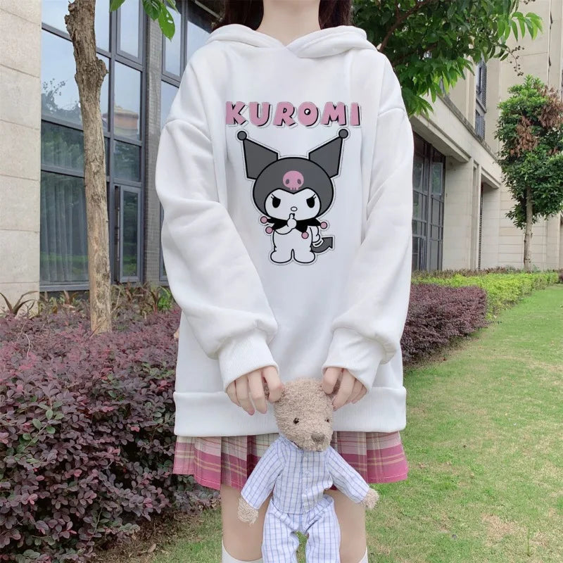Spring Cute Japanese Style Kuromi Hoodie