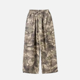Y2K Camouflage Cargo Freizeithose mit weitem Bein