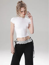 Damen-Crop-Top in Unifarbe