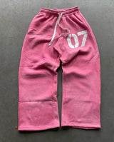 Jogginghose mit Camouflage-Muster, grau, bestickt
